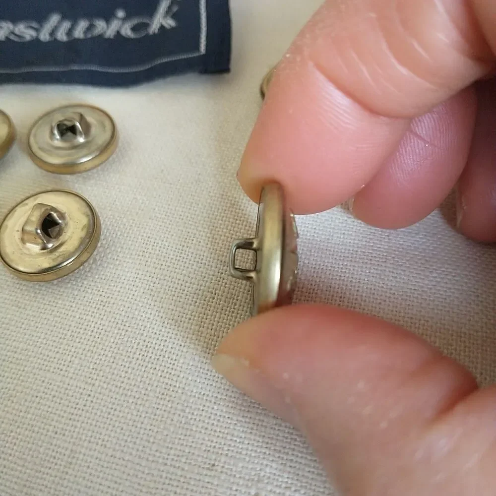 Eastwick Gold Tone Buttons Shank Metal For Blazer Coat Lot of 8 15/20 mm